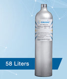 10PPM SO2 20PPM H2S 60PPM CO 1.45% CH4 15% O2, Balance N2 (58 L) Standard